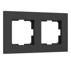 Рамка на 2 поста Slab (черный матовый) Werkel a062800_WR