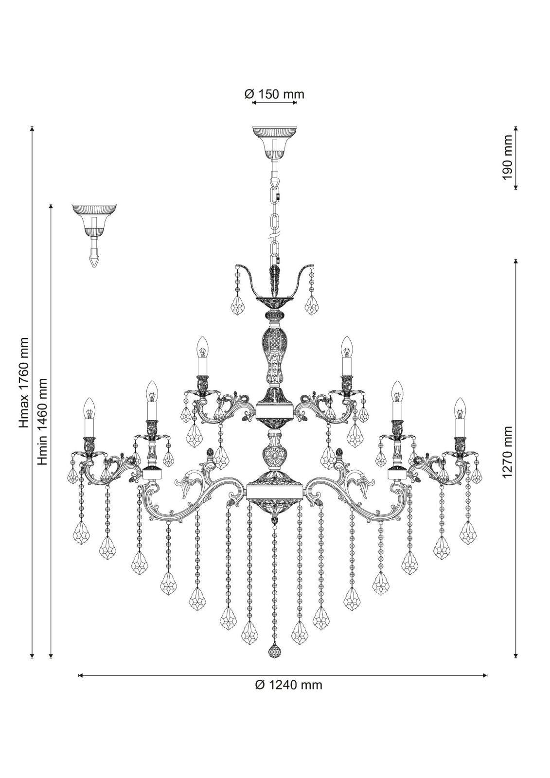 Подвесная люстра Lucia Tucci BARLETTA BARLETTA 122.16.8.6 coffe gold