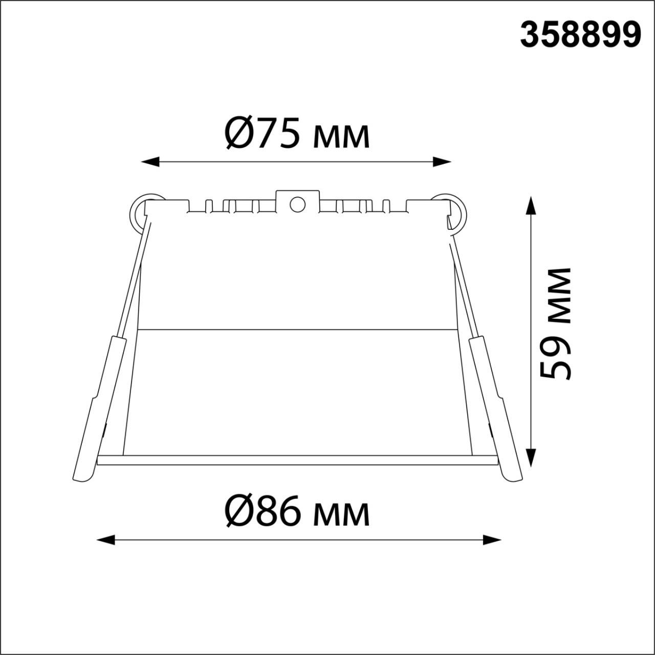 Встраиваемый светильник Novotech светодиодный TRAN 358899