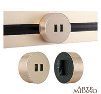 Трековая розетка Arte Milano track-sockets 380011TS/USBx2 Gold