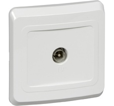 ТВ-розетка встраиваемая оконечная (белый) Systeme Electric TVC-002b