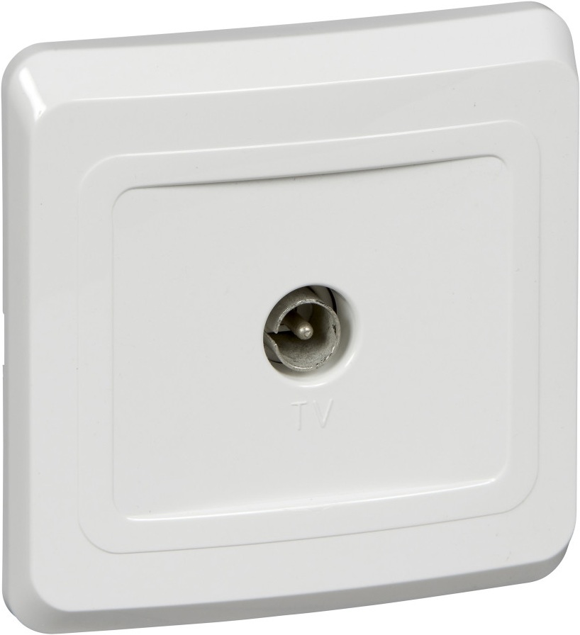 ТВ-розетка встраиваемая оконечная (белый) Systeme Electric TVC-002b