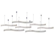Подвесная люстра Newport Горизонтальная композиция 8240 из семи одиночных волн хром №72_NP