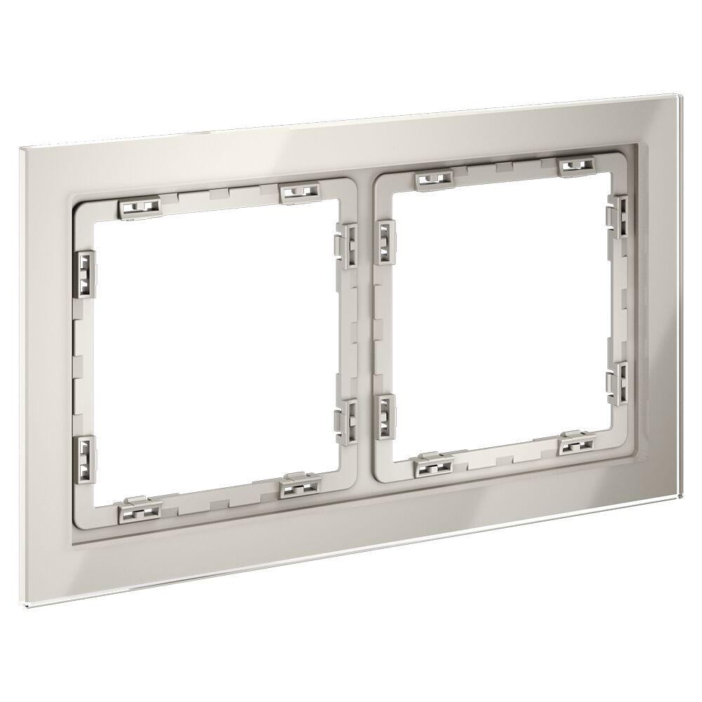 Рамка стеклянная VOLTUM S70 на 2 поста VLS110203