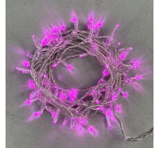 Гирлянда Нить с Колпачком 10м Розовая 24В, 100 LED, Провод Прозрачный ПВХ, IP65 LTC PST100CAP-10-1P PST100CAP-10-1P