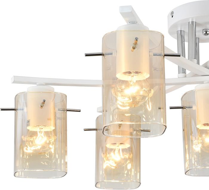 Потолочная люстра на штанге Escada 1101/7P White_ESC