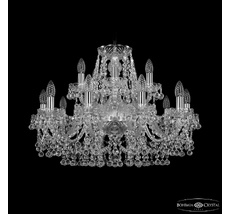 Хрустальная люстра Bohemia Ivele Crystal 1409/10+5/240 Ni_BI