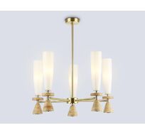 Люстра на штанге с травертином Ambrella Light HIGH LIGHT Ceramo Modern LH75371_AMB