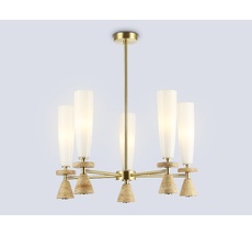 Люстра на штанге с травертином Ambrella Light HIGH LIGHT Ceramo Modern LH75371_AMB