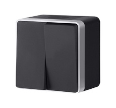 Выключатель двухклавишный влагозащищенный Werkel Gallant a051156_WR