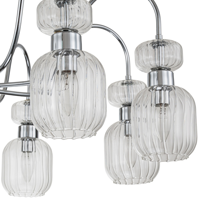 Потолочная люстра на штанге Escada 1141/8PL Chrome/Clear_ESC