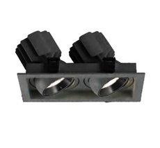 Встраиваемый светильник светодиодный MS-VORTEX-BUILT-S250x140-2x30W Warm3000 (BK-BK, 17 deg, 230V) ( Arlight 058450_ARL