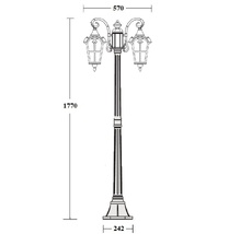 Наземный фонарь IP44 Oasis Light 86108A Gb_OL