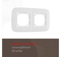 Рамка из поликарбоната на 2 поста Arte Milano 505.05-2.white