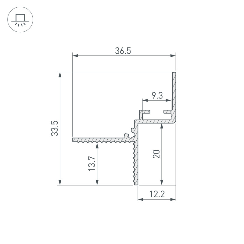 Профиль Arlight Shadow 052228_ARL