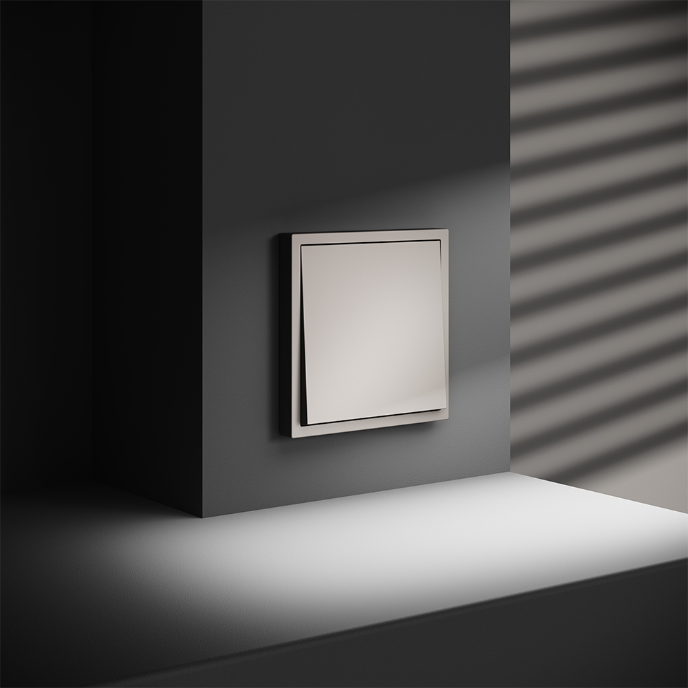 Проходной переключатель встраиваемый VOLTUM S70 одноклавишный 10А VLS010303