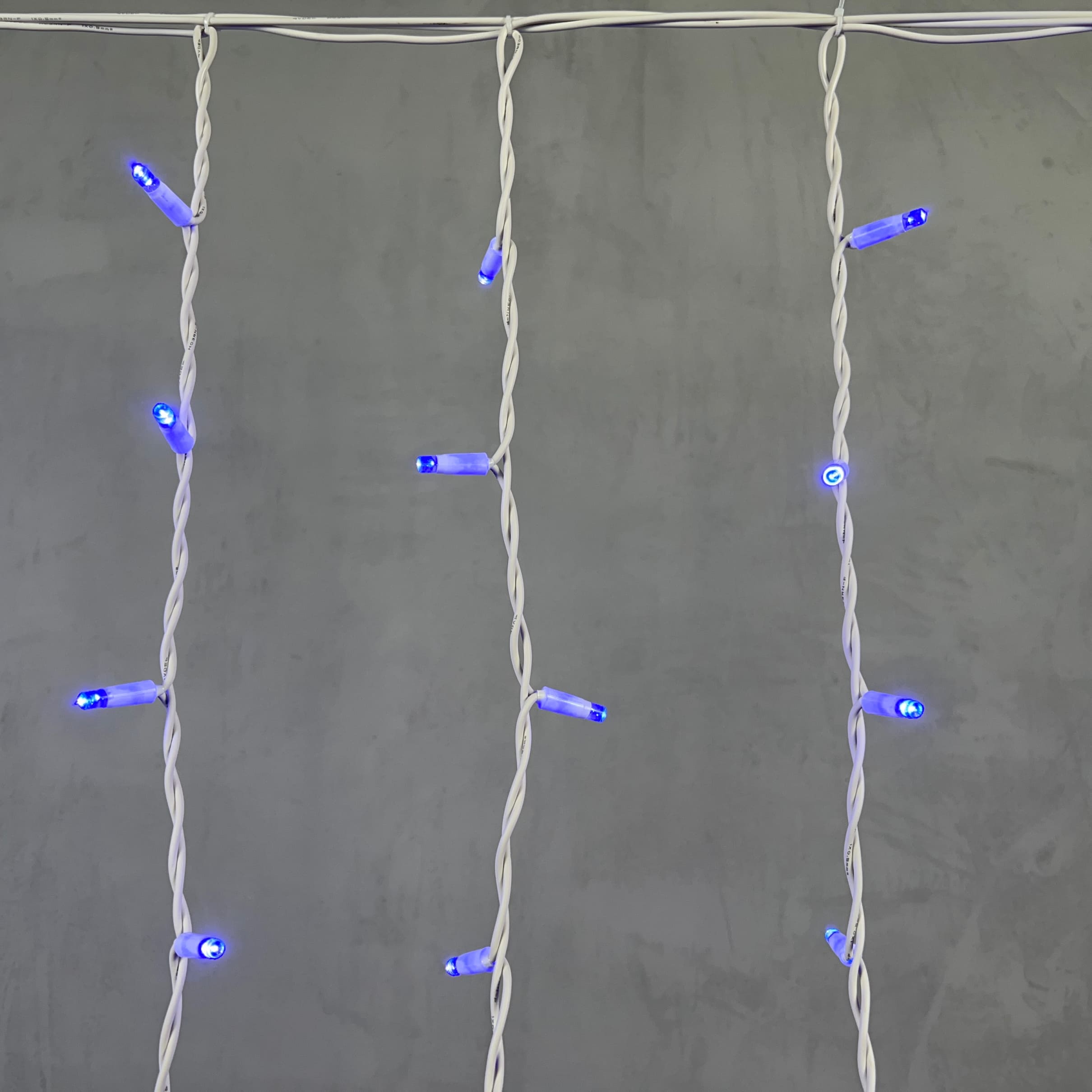 Гирлянда LTC Бахрома 3,2 х 0,9 м Синяя, 168 LED, Белый Провод Каучук, IP65 LL168-8-2B