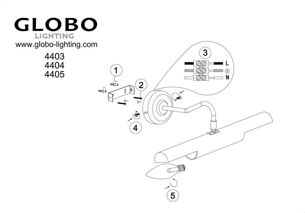 Подсветка для картин и зеркал Globo 4405_GL