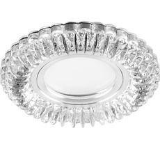 Встраиваемый светильник круглый с подсветкой Feron 28977_FR