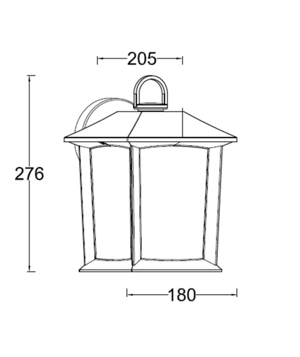 Настенный фонарь уличный IP44 Oasis Light 2840 Bl_OL