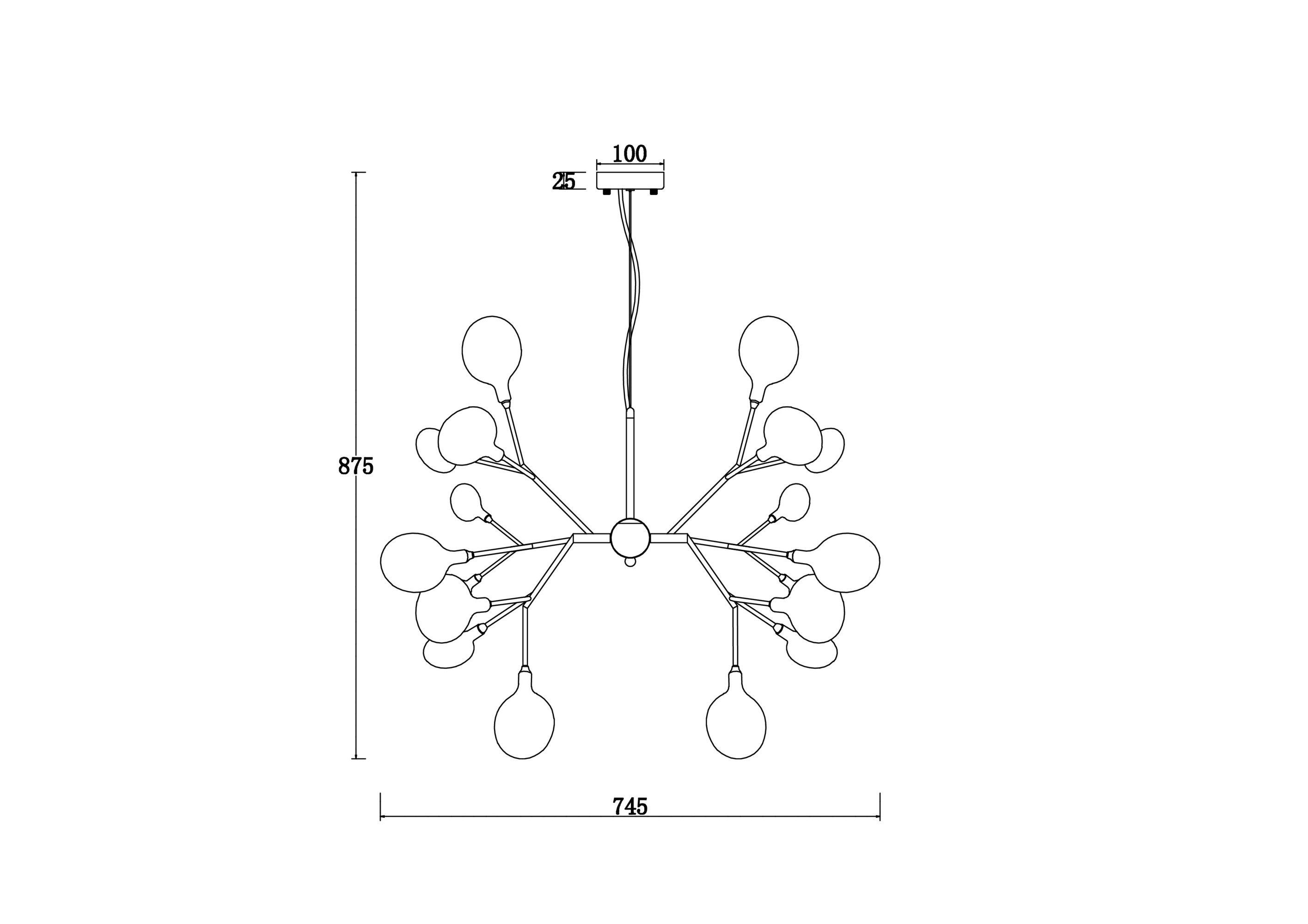 Подвесная люстра Freya Florencia FR5049PL-27B_MY
