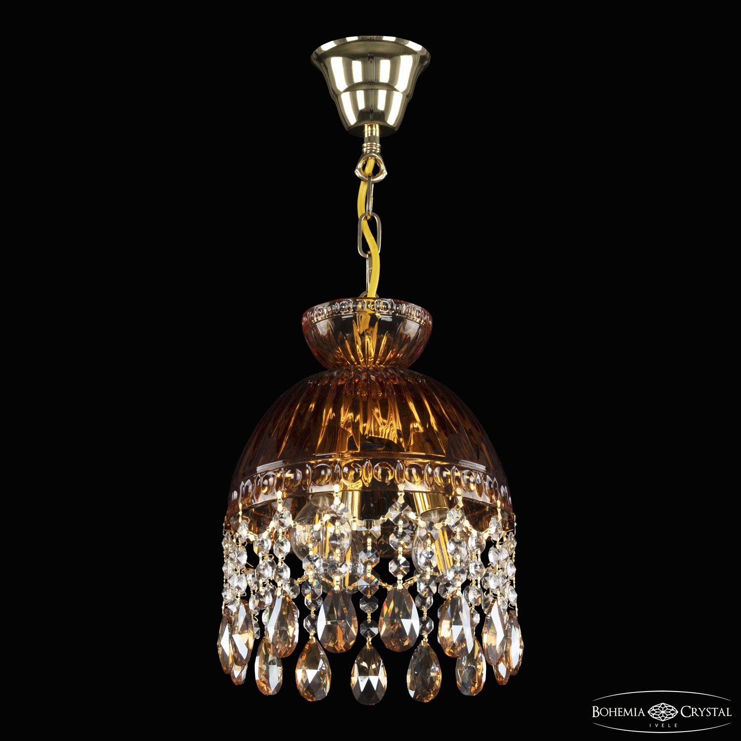 Подвесной светильник Bohemia Ivele Crystal 5478/22 G Amber/M-1G K721_BI