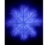 Светодиодная Снежинка LTC Зимняя Классика 1,1м Синяя, на металлическом каркасе, IP54 13-048_BL