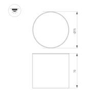 Встраиваемый влагозащищенный светильник Arlight CYLINDO 043955_ARL