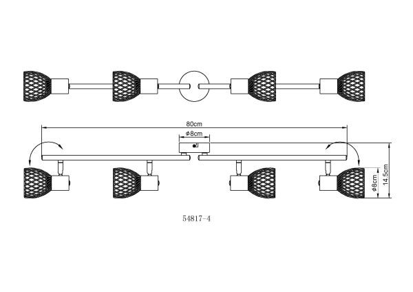 Спот Globo ISABELLE 54817-4_GL