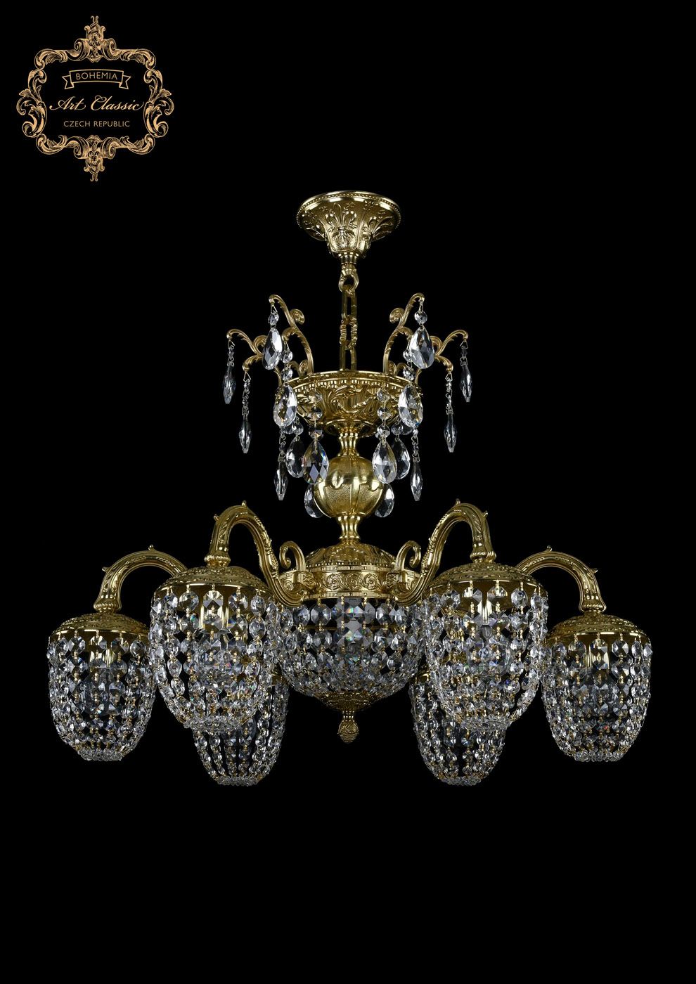 

Хрустальная люстра Bohemia Art Classic 31.25.6.CK175SP.175GL.G.Sp, 31.25.6.CK175SP.175GL.G.Sp