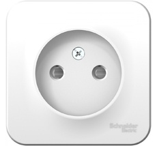 Розетка накладная без заземления со шторками (белый) Systeme Electric BLNRA001111