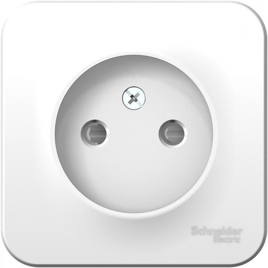 Розетка накладная без заземления со шторками (белый) Systeme Electric BLNRA001111