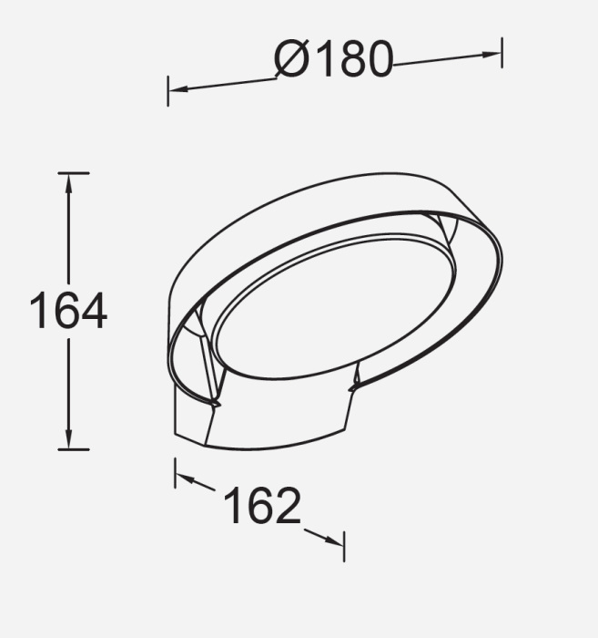 Настенный светильник уличный светодиодный IP54 Oasis Light W2057-3K Gr_OL