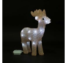 Светодиодный Олень на Батарейках 34см Белый, 24 LED, IP54 9490909