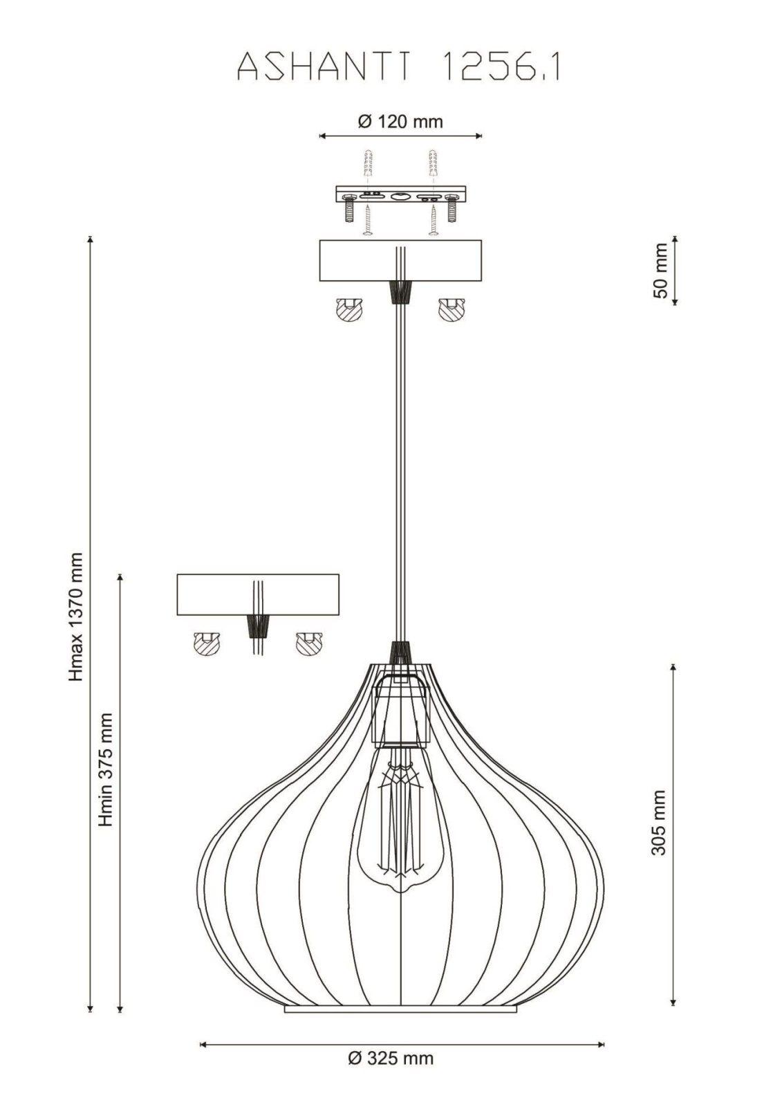 Подвесной светильник Lucia Tucci ASHANTI Pend ASHANTI 1256.1