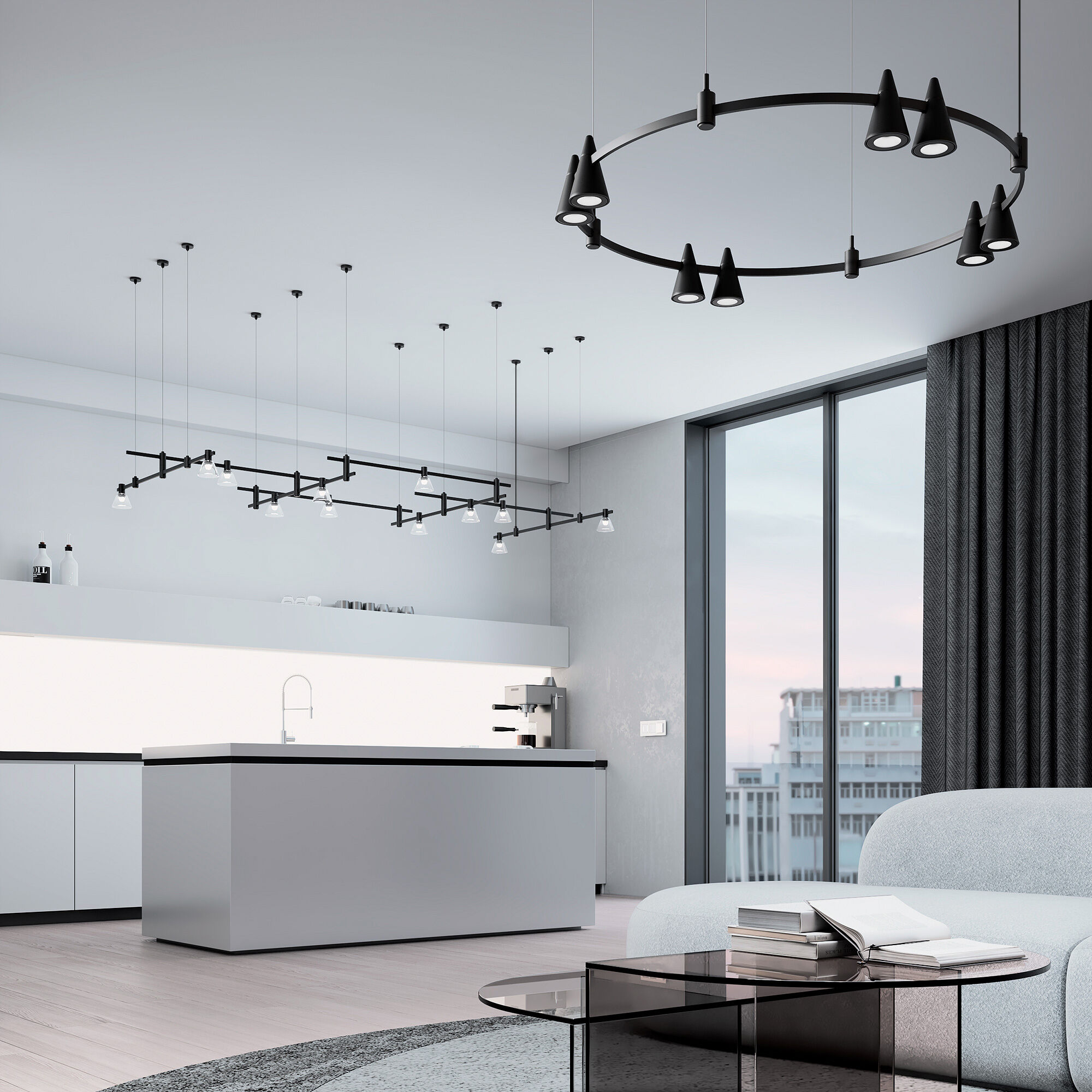 Подвесной комплект с вводом питания Elektrostandard Esthetic Magnetic a065438_ES