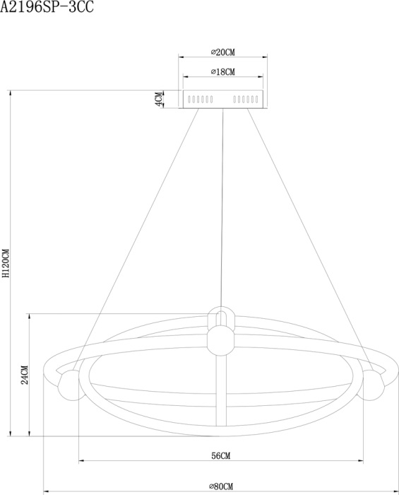 Подвесная люстра ArteLamp HARLEY A2196SP-3CC