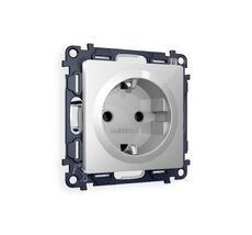 Розетка Ambrella Volt ALFA с заземлением на винтовых зажимах 2P+E 16A-250V QUANT MA406010_AMB