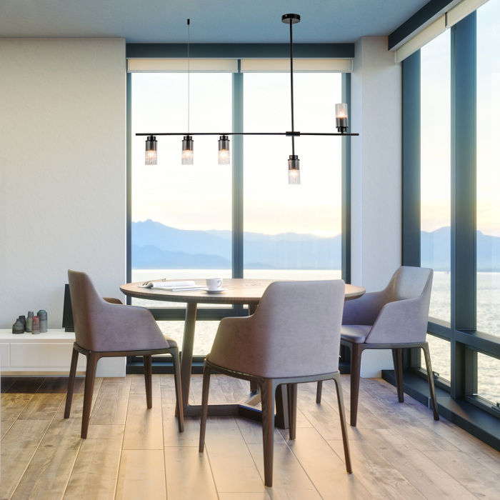 Потолочная люстра на штанге Escada 2100/5P Black_ESC