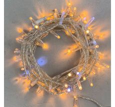 Гирлянда Нить с Колпачком 10м Экстра Тепло-Белая с Мерцанием Белого Диода 220В, 100 LED, Провод Проз LTC PST100BLWCAP-10-2EWW PST100BLWCAP-10-2EWW