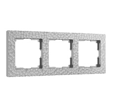 Рамка на 3 поста (серебряный) Hammer a052520_WR