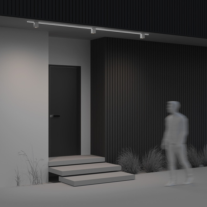 Уличный трековый светильник Maytoni Alfa O-TR01-3-S-16WW3K_MY