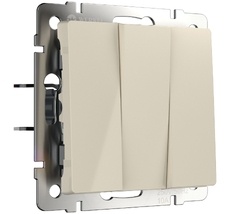 Выключатель трехклавишный Werkel WL03-SW-3G-ivory a051488_WR