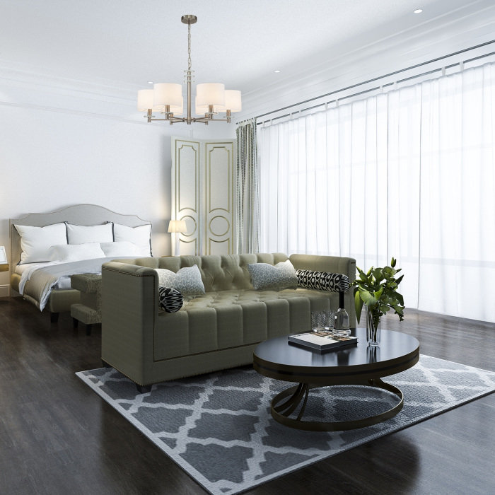 Подвесная люстра E14*60W Satin nickel Escada 641/6PL_ESC