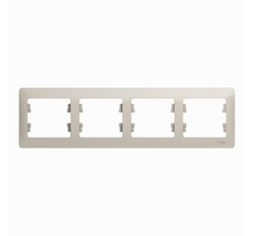Рамка на 4 поста (молочный) Systeme Electric GSL000904