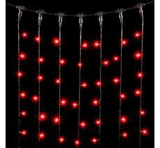 Гирлянда Занавес 2 x 3 м Красный 220В, 600 LED, Провод Черный ПВХ, IP54 PCL602-11-2R