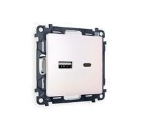 Розетка MA211010 2USB A+C 20W быстрая зарядка QUANT MA211010_AMB