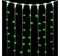 Гирлянда Занавес 1 x 6 м Зеленый 220В, 600 LED, Провод Прозрачный ПВХ, IP54 PCL601-10-2G