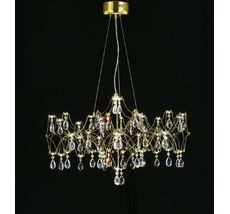 Подвесная люстра светодиодная с пультом и хрустальными подвесками Asfour MyFar MR2653-57P-50AD