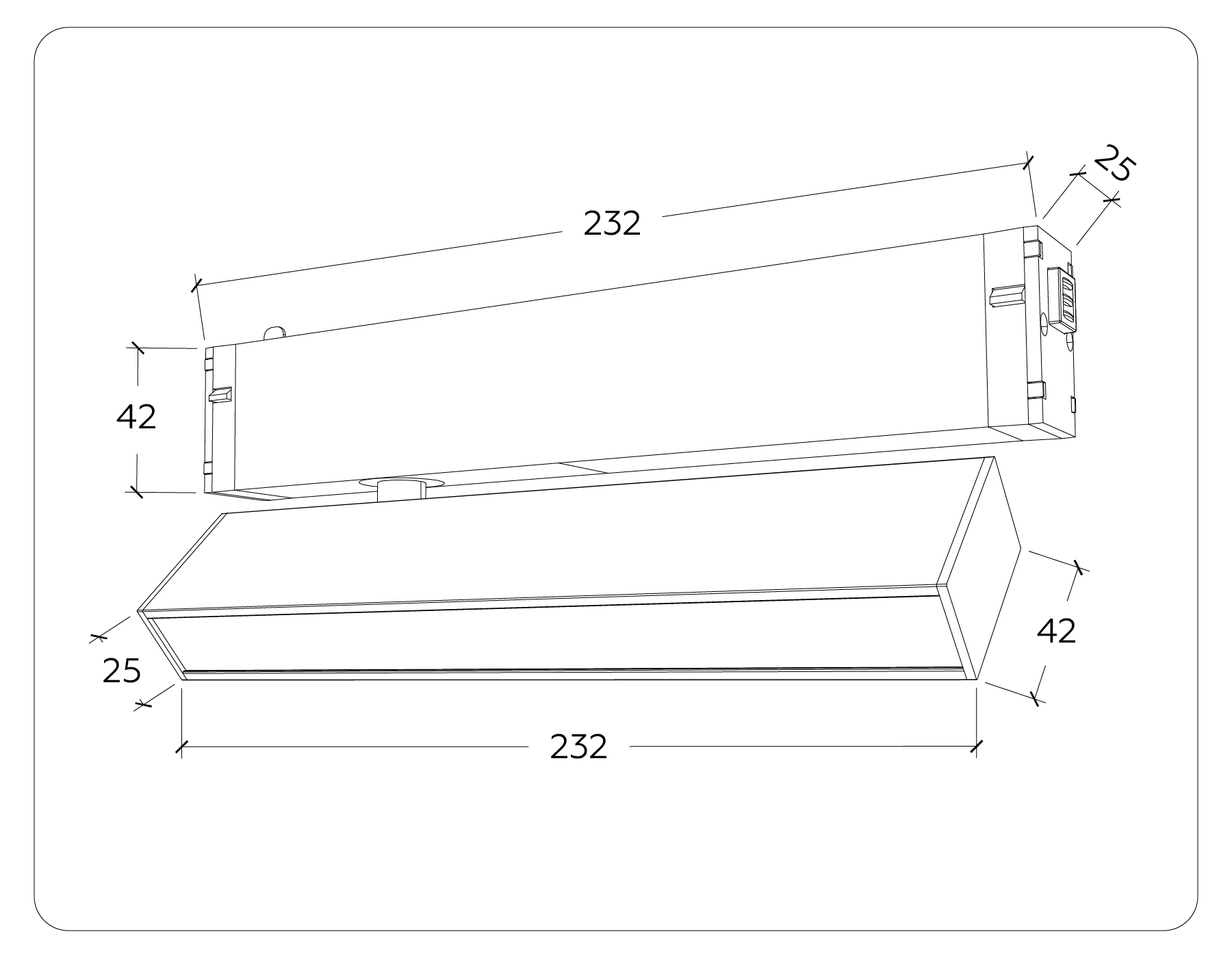 Управляемый светодиодный светильник для шинопровода Ambrella Light Magnetic GL1321_AMB
